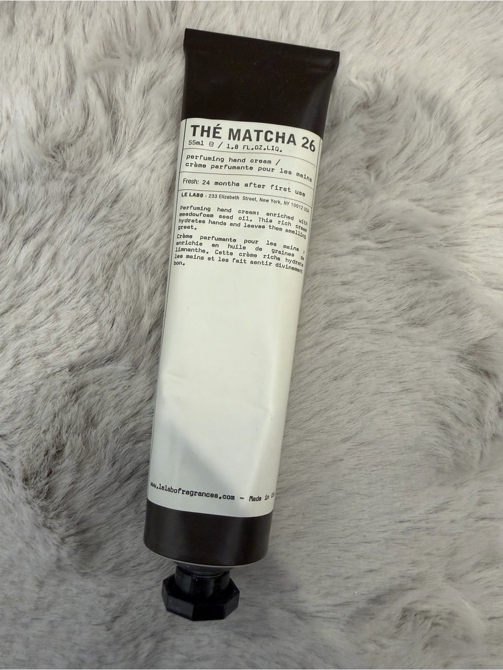 Le Labo Thé Matcha 26 Hand Cream in White and Black Tube • BRAND NEW